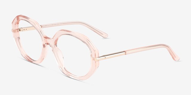 Rollerskate Crystal Champagne AcetateEyeglass Frames from EyeBuyDirect, Angle View