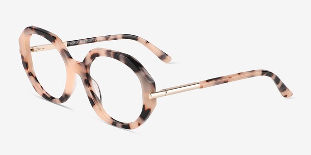 Rollerskate Ivory Tortoise AcetateEyeglass Frames from EyeBuyDirect, Angle View