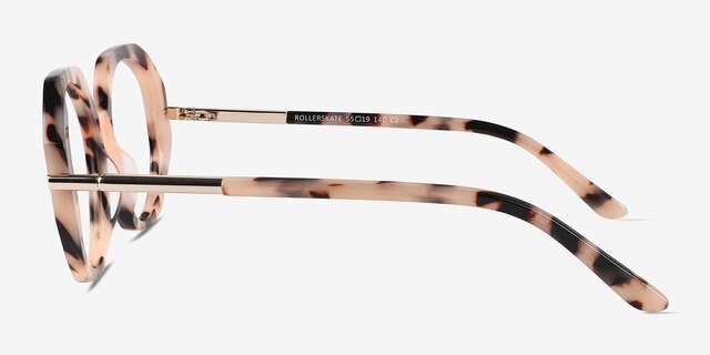 Rollerskate Ivory Tortoise AcetateEyeglass Frames from EyeBuyDirect, Side View