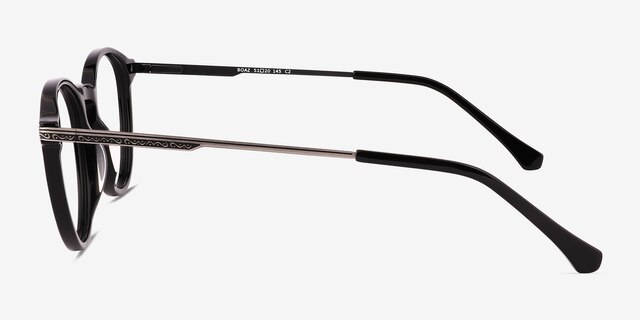 Boaz Matte Black AcetateEyeglass Frames from EyeBuyDirect, Side View