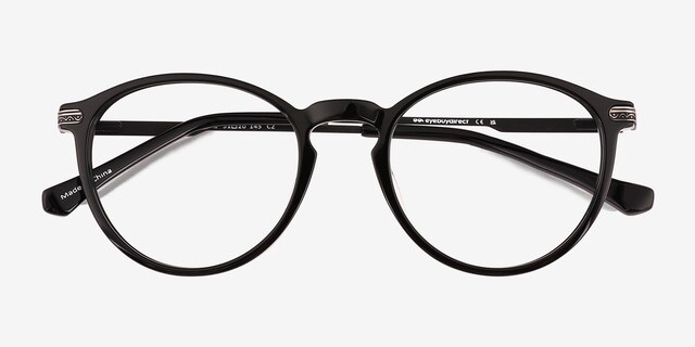 Boaz Matte Black AcetateEyeglass Frames from EyeBuyDirect, Closed View