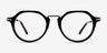 Phineas Black AcetateEyeglass Frames from EyeBuyDirect, Front View