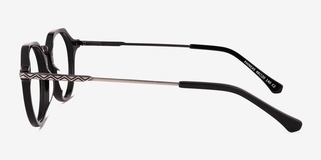 Phineas Black AcetateEyeglass Frames from EyeBuyDirect, Side View