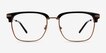 Ezra Black AcetateEyeglass Frames from EyeBuyDirect, Front View