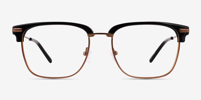 Ezra Black Acetate Eyeglass Frames from EyeBuyDirect