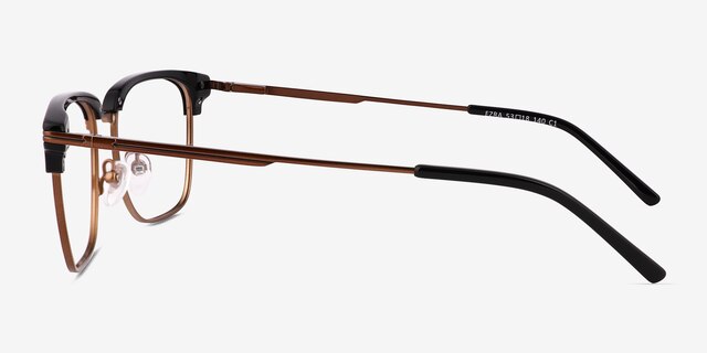 Ezra Black AcetateEyeglass Frames from EyeBuyDirect, Side View