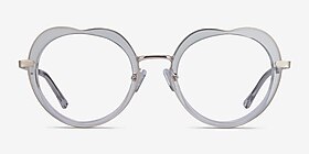 Everafter Crystal Clear Acétate Montures de lunettes de vue d'EyeBuyDirect, Vue de Face