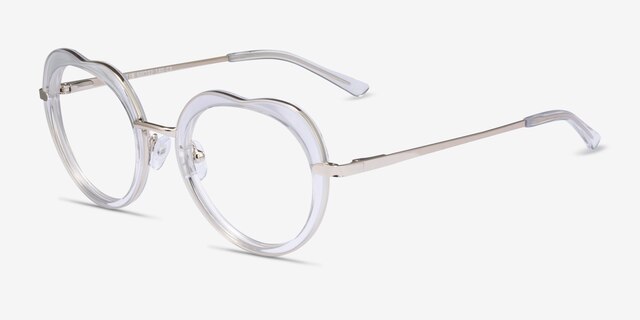 Everafter Crystal Clear AcetateEyeglass Frames from EyeBuyDirect, Angle View