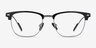 Charge Black Gunmetal MetalEyeglass Frames from EyeBuyDirect, Front View