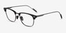 Charge Black Gunmetal MetalEyeglass Frames from EyeBuyDirect, Angle View