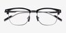 Charge Black Gunmetal MetalEyeglass Frames from EyeBuyDirect, Closed View