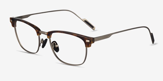 Charge Tortoise Gold MetalEyeglass Frames from EyeBuyDirect, Angle View