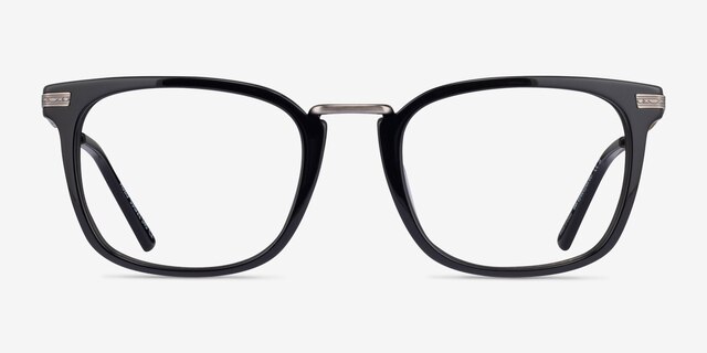 Adzo Black AcetateEyeglass Frames from EyeBuyDirect, Front View