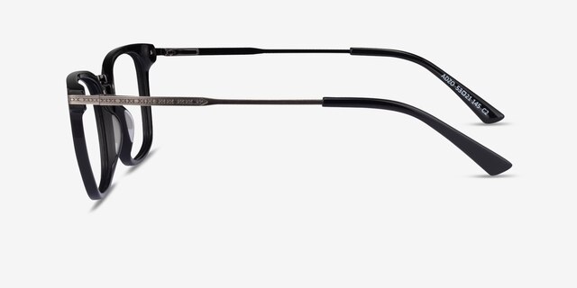 Adzo Black AcetateEyeglass Frames from EyeBuyDirect, Side View