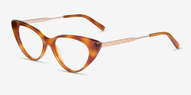 Taran Tortoise AcetateEyeglass Frames from EyeBuyDirect, Angle View
