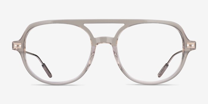 Jett Clear Gray Acetate Eyeglass Frames from EyeBuyDirect
