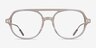 Jett Clear Gray AcetateEyeglass Frames from EyeBuyDirect, Front View