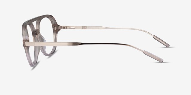 Jett Clear Gray AcetateEyeglass Frames from EyeBuyDirect, Side View