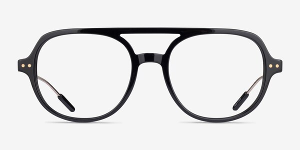 Jett Noir Acétate Montures de lunettes de vue