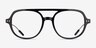 Jett Black AcetateEyeglass Frames from EyeBuyDirect, Front View