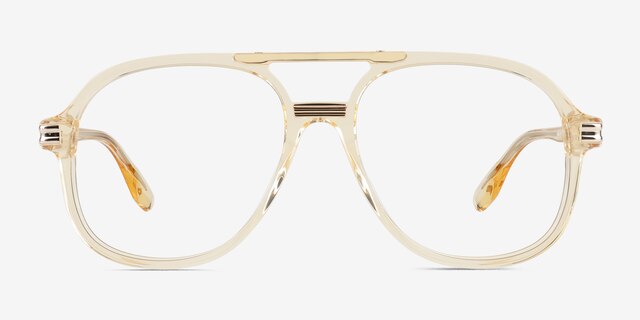 Lowen Clear Yellow AcetateEyeglass Frames from EyeBuyDirect, Front View