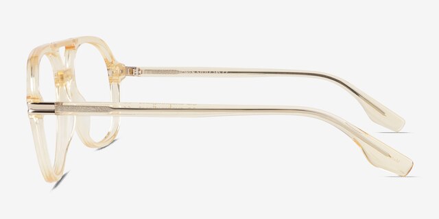 Lowen Clear Yellow AcetateEyeglass Frames from EyeBuyDirect, Side View