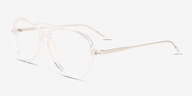 Quin Clear AcetateEyeglass Frames from EyeBuyDirect, Angle View