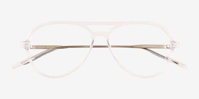 Quin Clear AcetateEyeglass Frames from EyeBuyDirect, Closed View