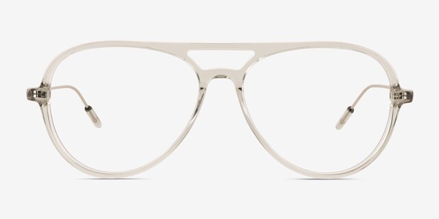 Quin Clear Green AcetateEyeglass Frames from EyeBuyDirect, Front View
