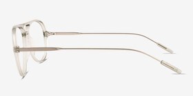 Quin Clear Green Acetate Eyeglass Frames from EyeBuyDirect, Side View