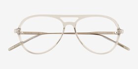 Quin Clear Green Acetate Eyeglass Frames from EyeBuyDirect, Closed View
