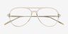 Quin Clear Green AcetateEyeglass Frames from EyeBuyDirect, Closed View