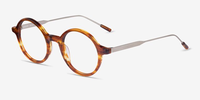 Gregory Striped Tortoise AcetateEyeglass Frames from EyeBuyDirect, Angle View