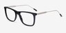 Zach Black AcetateEyeglass Frames from EyeBuyDirect, Angle View