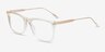 Zach Clear Yellow AcetateEyeglass Frames from EyeBuyDirect, Angle View