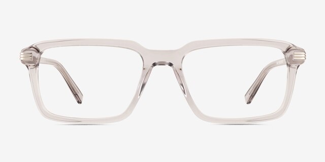 Niall Clear Gray AcetateEyeglass Frames from EyeBuyDirect, Front View