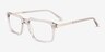 Niall Clear Gray AcetateEyeglass Frames from EyeBuyDirect, Angle View