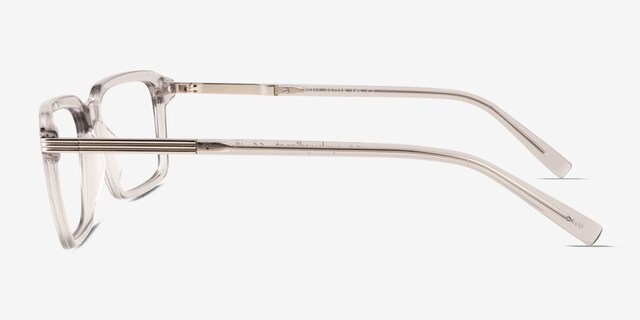 Niall Clear Gray AcetateEyeglass Frames from EyeBuyDirect, Side View