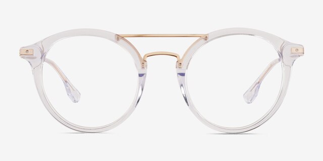 Mallet Clear Gold AcetateEyeglass Frames from EyeBuyDirect, Front View