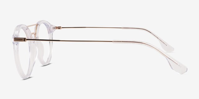 Mallet Clear Gold AcetateEyeglass Frames from EyeBuyDirect, Side View