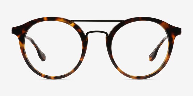 Mallet Tortoise Black AcetateEyeglass Frames from EyeBuyDirect, Front View