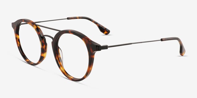 Mallet Tortoise Black AcetateEyeglass Frames from EyeBuyDirect, Angle View