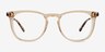 Vinyl Clear Light Brown AcétateMontures de lunettes de vue d'EyeBuyDirect, Vue de Face