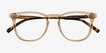 Vinyl Clear Light Brown AcetateEyeglass Frames from EyeBuyDirect, Closed View