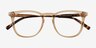 Vinyl Clear Light Brown AcétateMontures de lunettes de vue d'EyeBuyDirect, Vue Rapprochée