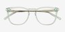 Vinyl Clear Mint AcetateEyeglass Frames from EyeBuyDirect, Closed View