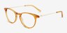 Snap Clear Orange AcetateEyeglass Frames from EyeBuyDirect, Angle View