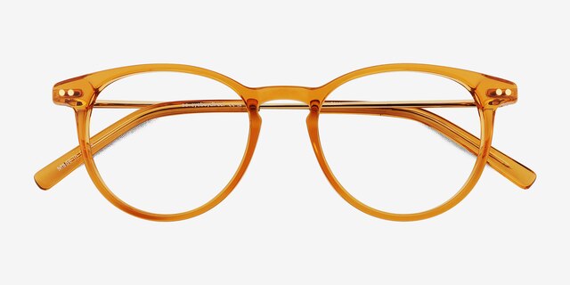 Snap Clear Orange AcetateEyeglass Frames from EyeBuyDirect, Closed View
