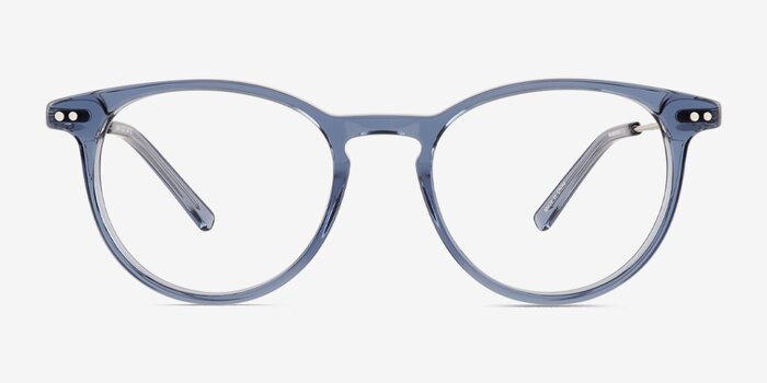 Snap Clear Blue Acetate Eyeglass Frames from EyeBuyDirect