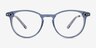 Snap Clear Blue AcetateEyeglass Frames from EyeBuyDirect, Front View